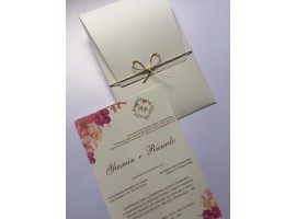 Convite Envelope com Cordão e Floral