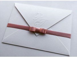 Convite Envelope com Fita e Laço de Cetim
