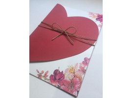Convite Envelope Coração Vermelho