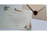 Convite Envelope com Floral e Lacre de CEra