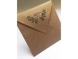 Convite envelope com papel kraft
