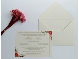 convite lindo em envelope floral