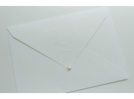 Convite Envelope com iniciais e meia pérola