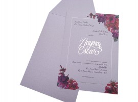 convite com floral impresso 